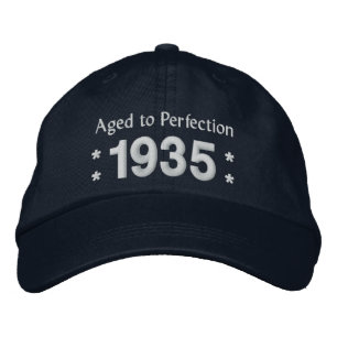 Born in 1935 AGED TO PERFECTION 80th Birthday V2DC Embroidered Hat