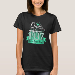 Born in 1937 I Black Turquoise Party Outfit & Acce T-Shirt