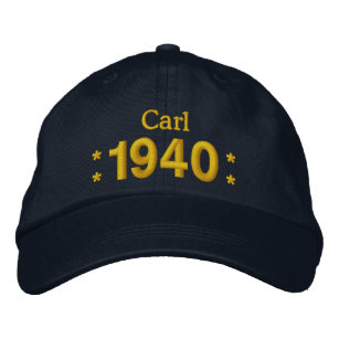 Born in 1940 or Any Year 75th Birthday W01B NAVY Embroidered Hat