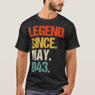 Born in 1943 81 Years Old Made in 1943 81st Birthd T-Shirt