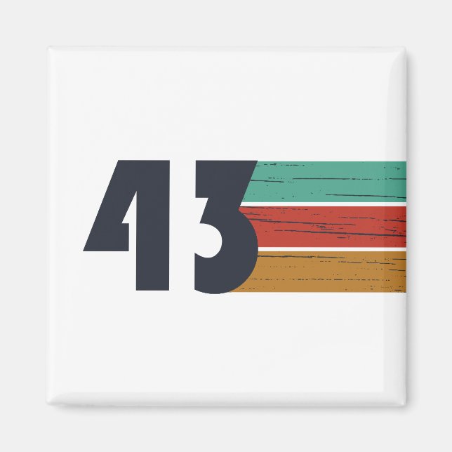 born in 1943 vintage birthday magnet (Front)