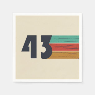 born in 1943 vintage birthday party napkin