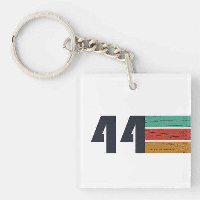 born in 1944 vintage birthday key ring (Front)