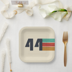 born in 1944 vintage birthday party paper plate