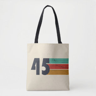 Born in 1945 vintage 80th birthday gifts tote bag