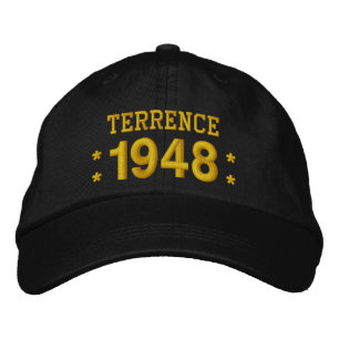 Born in 1948 or Any Year 70th Birthday V09B BROWN Embroidered Hat