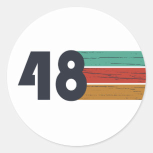 Born in 1948 vintage birthday classic round sticker