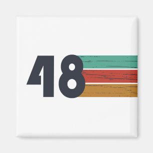 Born in 1948 vintage birthday magnet