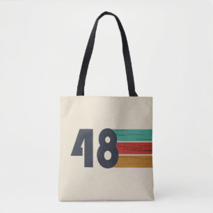 Born in 1948 vintage birthday tote bag