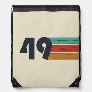 born in 1949 vintage 75th birthday drawstring bag