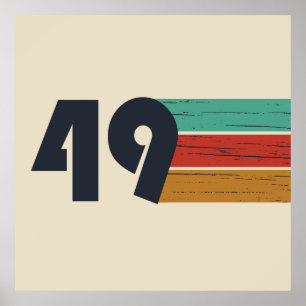 born in 1949 vintage birthday poster