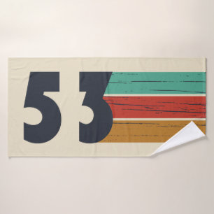 Born in 1953 vintage birthday gift bath towel