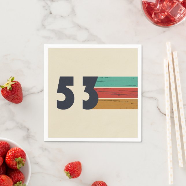 born in 1953 vintage birthday party napkin (Insitu)