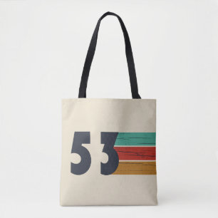 born in 1953 vintage birthday tote bag