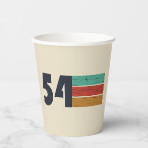 born in 1954 vintage 70th birthday gift paper cups