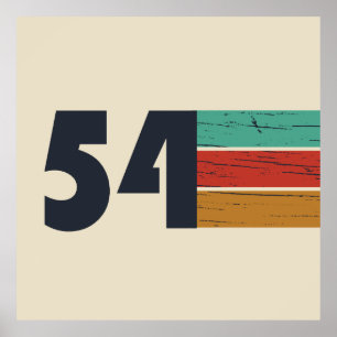 born in 1954 vintage 70th birthday gift poster