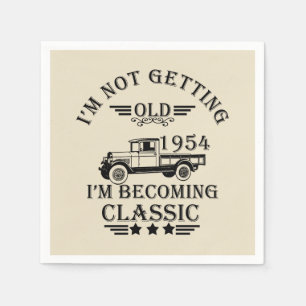 born in 1954 vintage 70th birthday mens gifts napkin