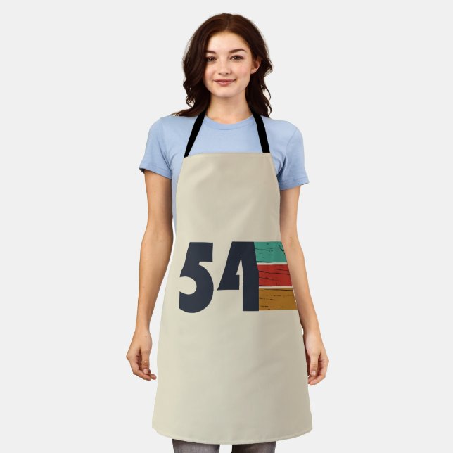 born in 1954 vintage birthday apron (Worn)