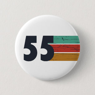 Born in 1955 vintage 70th birthday gift 6 cm round badge