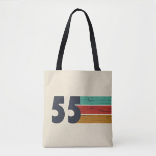 Born in 1955 vintage birthday gift tote bag
