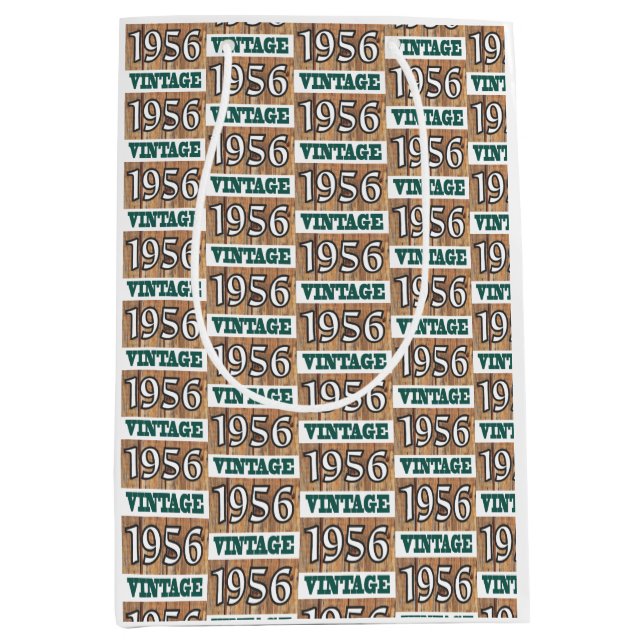 Born in 1956 medium gift bag (Front)