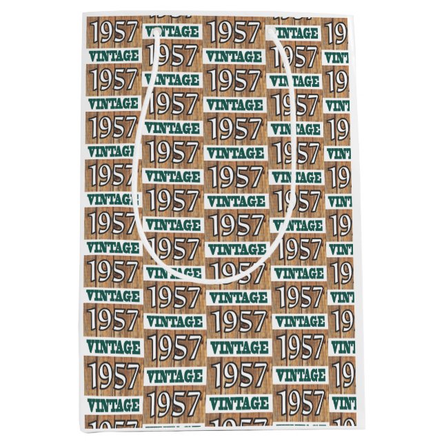 Born in 1957 medium gift bag (Front)