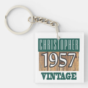 Born in 1957 Vintage Keychain