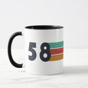 Born in 1958 elegant vintage birthday gift mug