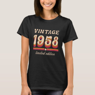 Born In 1958 Retro Birthday Vintage Birthday T-Shirt