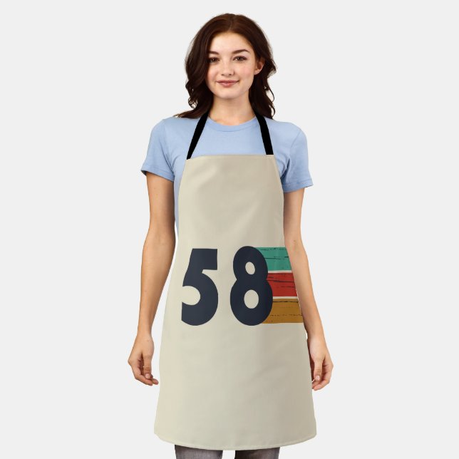 born in 1958 vintage birthday apron (Worn)