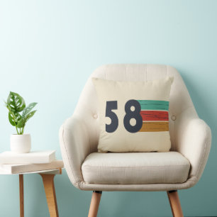 born in 1958 vintage birthday cushion