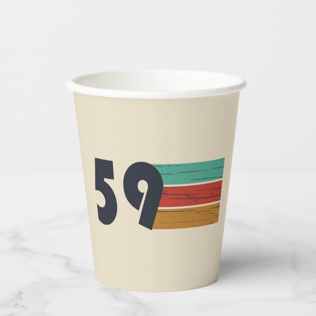 born in 1959 vintage birthday paper cups (Front)