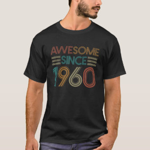 Born In 1960 Retro Vintage 61St Birthday Gifts 61 T-Shirt