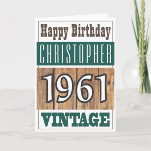 Born in 1961 Greetings Card