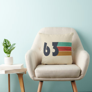 Born in 1963 vintage style birthday gift cushion