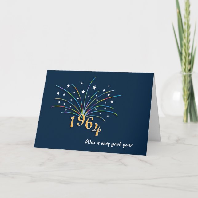 Born in 1964 Birthday Greeting Card (Front)