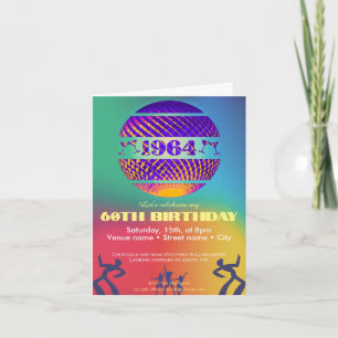 Born in 1964 birthday party invitation