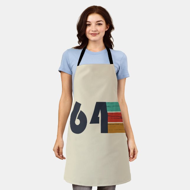born in 1964 vintage birthday apron (Worn)