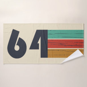 Born in 1964 Vintage Birthday Gift Bath Towel