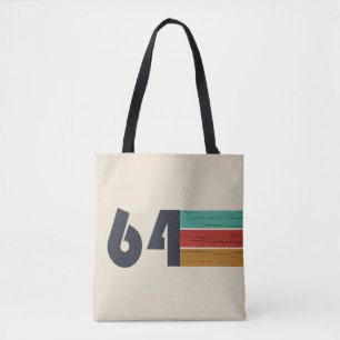 born in 1964 vintage birthday tote bag