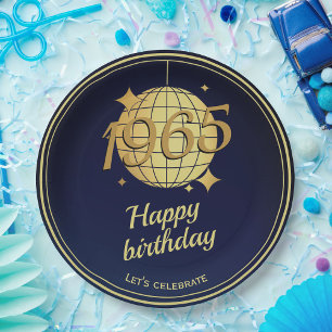 Born in 1965 60th birthday party Paper Plate