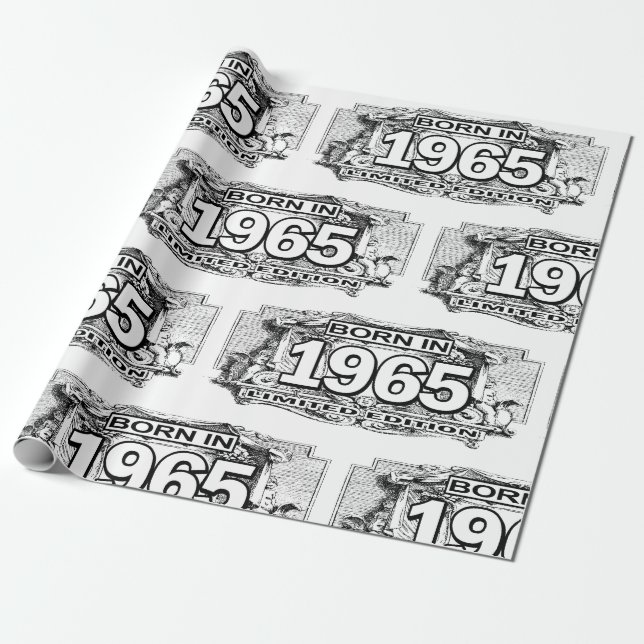 Born In 1965 Limited Edition Wrapping Paper (Unrolled)