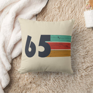 Born in 1965 vintage 60th birthday gift cushion