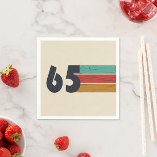 Born in 1965 vintage 60th birthday gift napkin