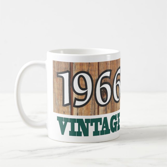 Born in 1966 - Birthday Celebration Coffee Mug (Left)