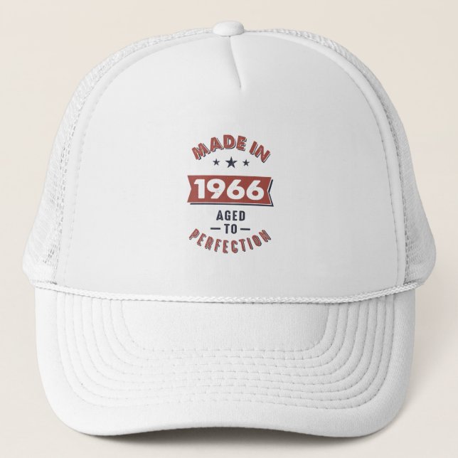 Born in 1966 Birthday Trucker Hat (Front)