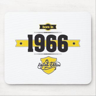 born in 1966 (choco&yellow) mouse mat