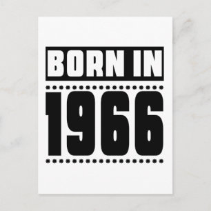 Born in 1966 postcard