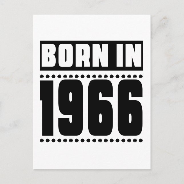 Born in 1966 postcard (Front)