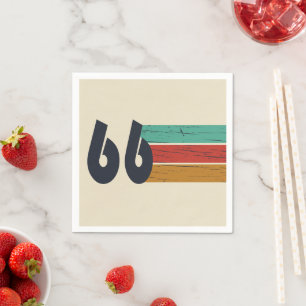 Born in 1966 vintage 60th birthday party napkin